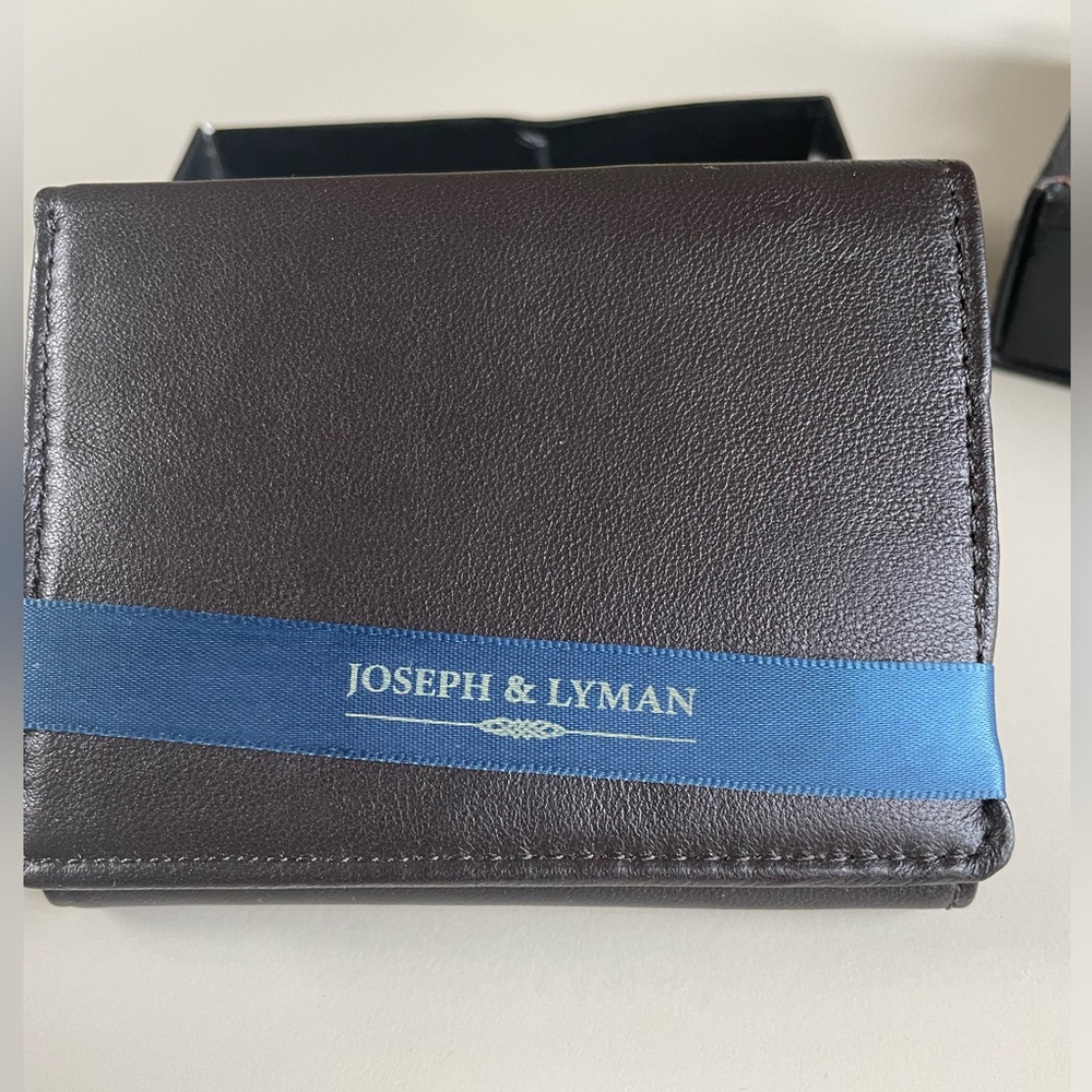 Joseph & Lyman Leather Wallet Brown, New in Box
